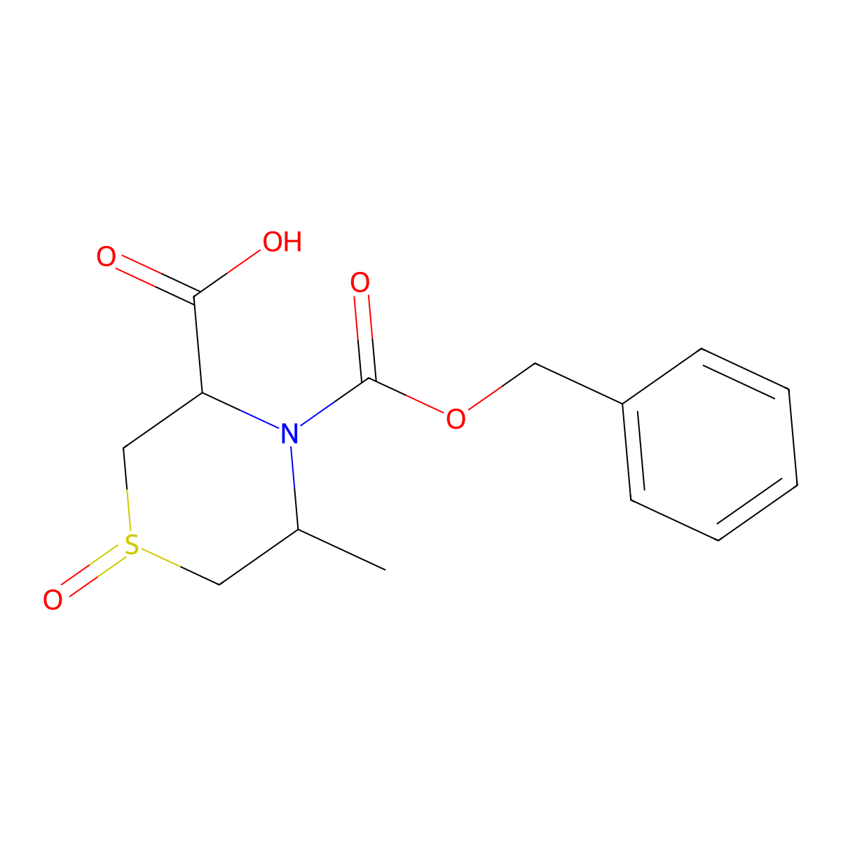 4-[(Benzyloxy)carbonyl]-5-methyl-1-oxo-1lambda4-thiomorpholine-3-carboxylic acid molecular structure, CAS 2580179-32-2