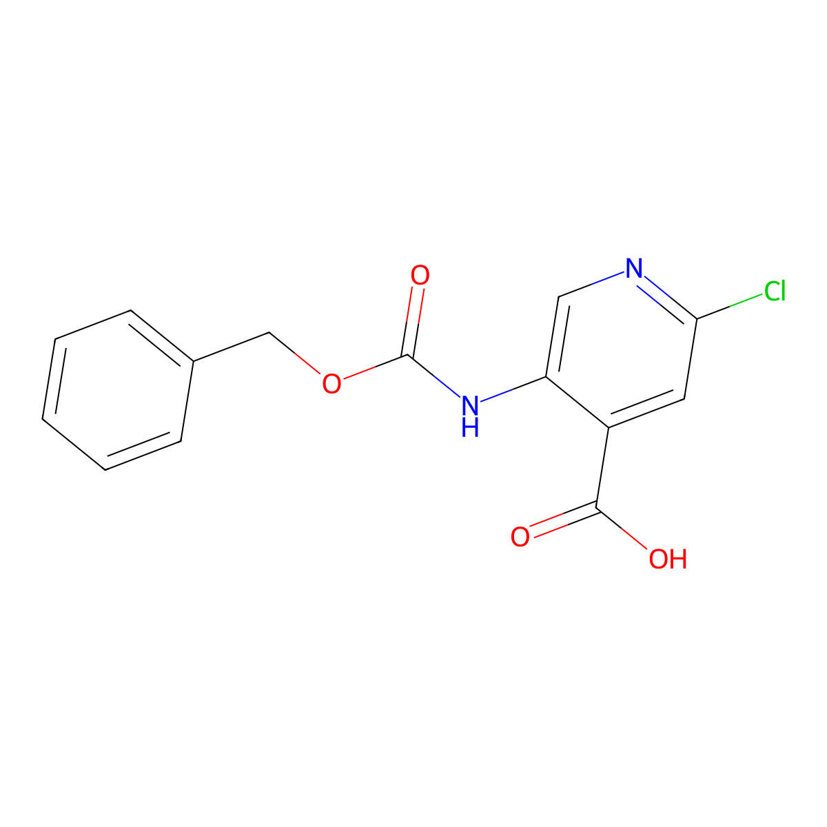 5-{[(Benzyloxy)carbonyl]amino}-2-chloropyridine-4-carboxylic acid molecular structure, CAS 2580179-44-6