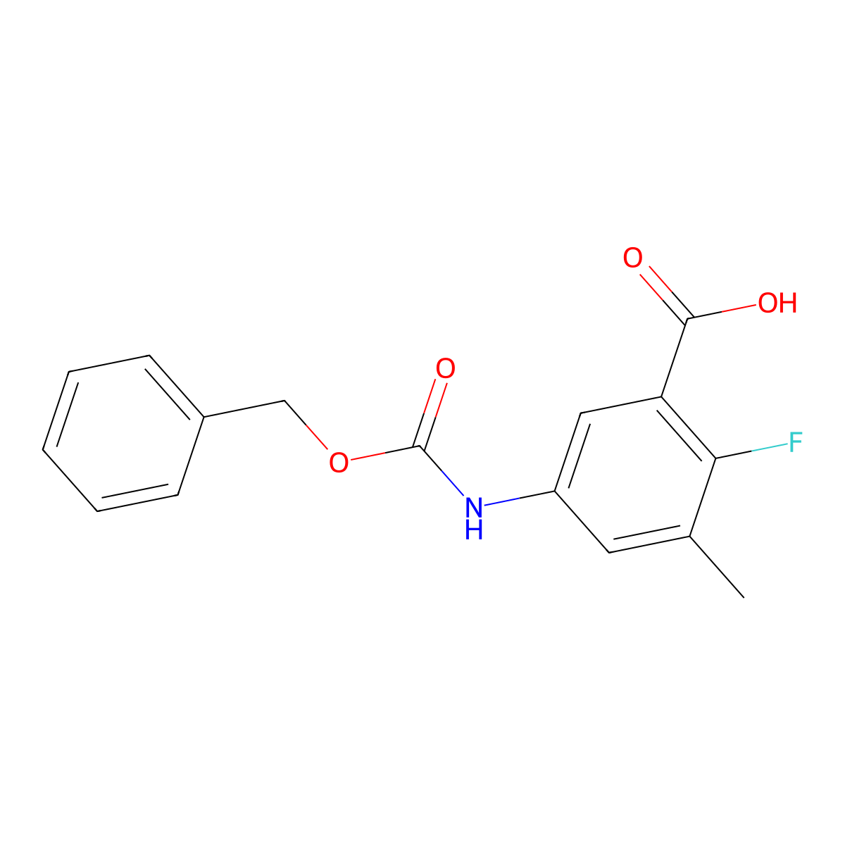 5-{[(Benzyloxy)carbonyl]amino}-2-fluoro-3-methylbenzoic acid molecular structure, CAS 2580179-45-7