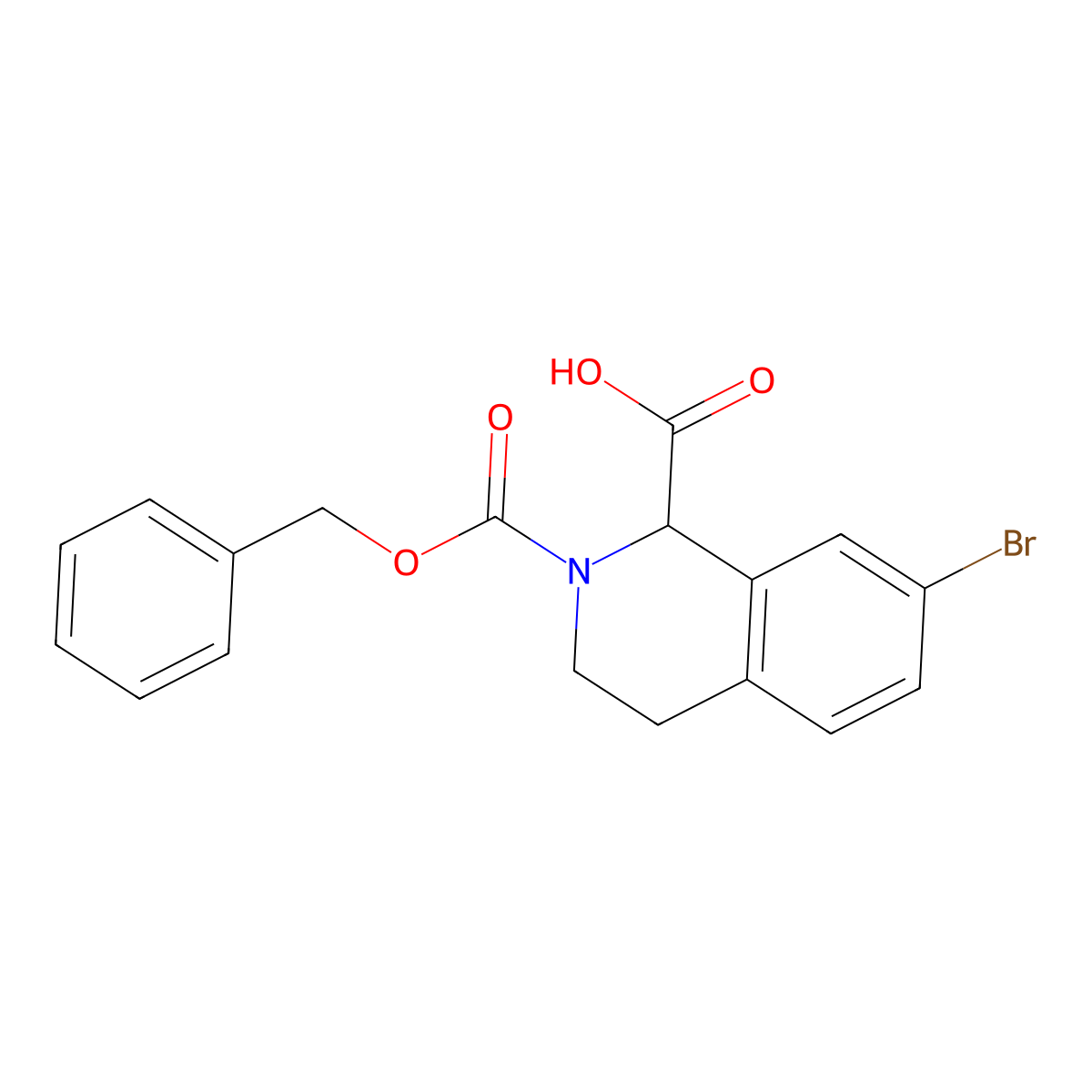 2-[(Benzyloxy)carbonyl]-7-bromo-1,2,3,4-tetrahydroisoquinoline-1-carboxylic acid molecular structure, CAS 2580179-56-0