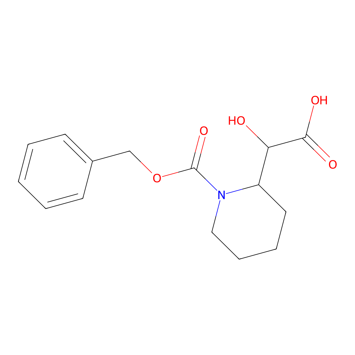 2-{1-[(Benzyloxy)carbonyl]piperidin-2-yl}-2-hydroxyacetic acid molecular structure, CAS 2580179-62-8