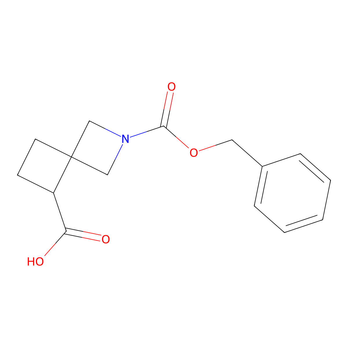 2-[(Benzyloxy)carbonyl]-2-azaspiro[3.3]heptane-5-carboxylic acid molecular structure, CAS 2580179-84-4