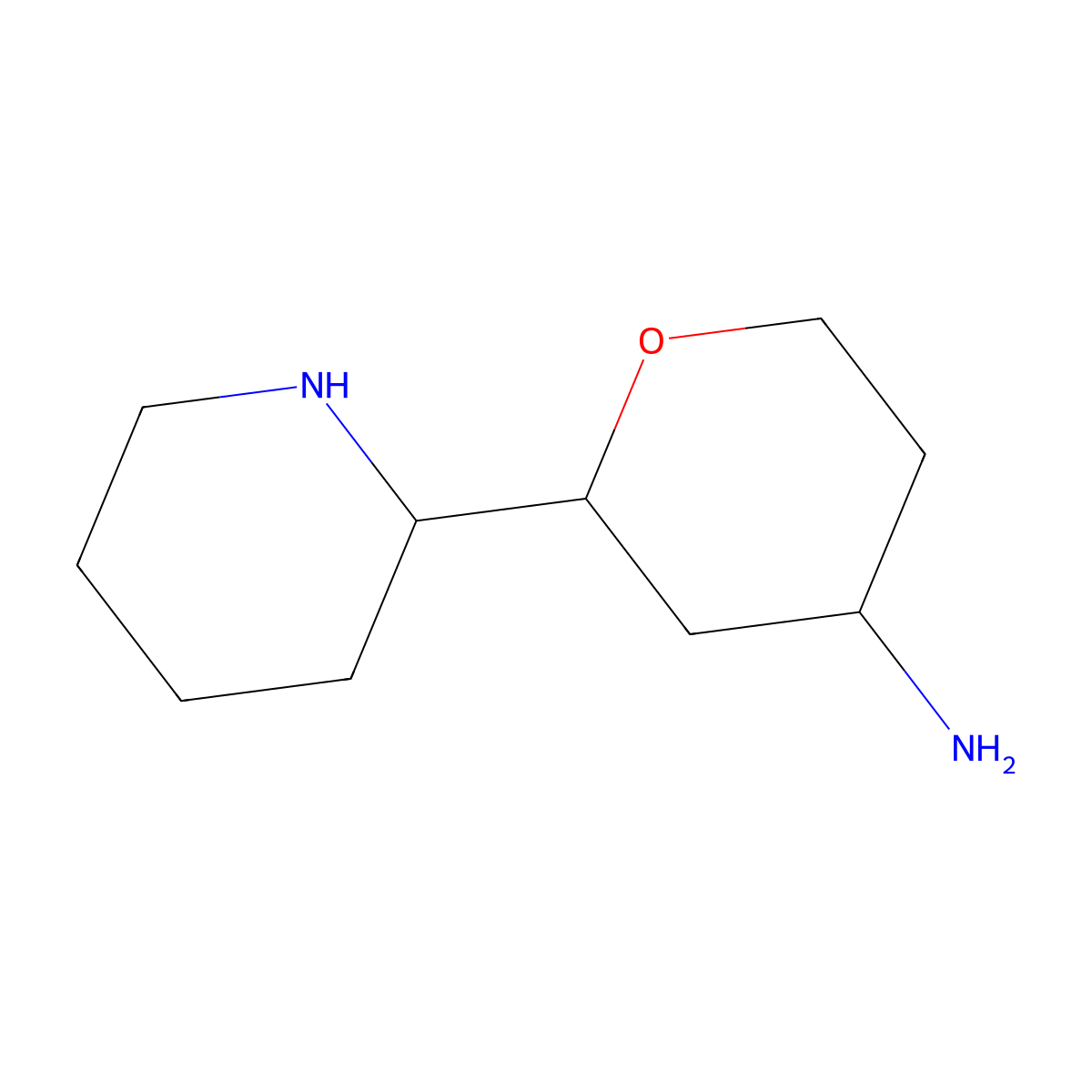 2-(Piperidin-2-yl)oxan-4-amine molecular structure, CAS 2580180-01-2