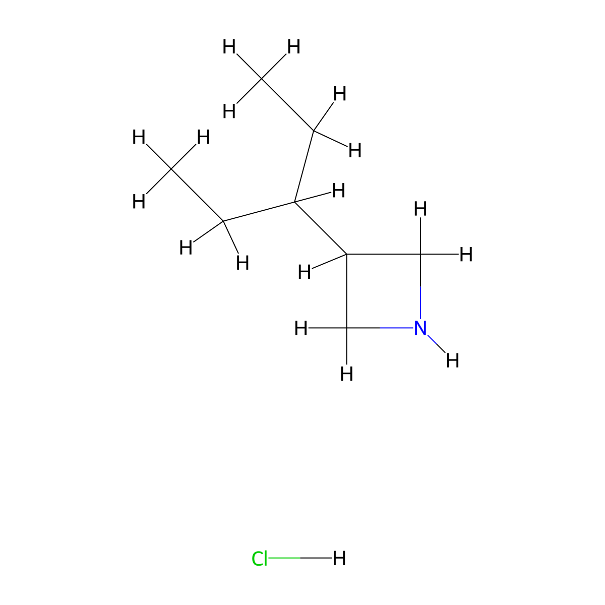 3-(Pentan-3-yl)azetidine hydrochloride molecular structure, CAS 2580180-03-4