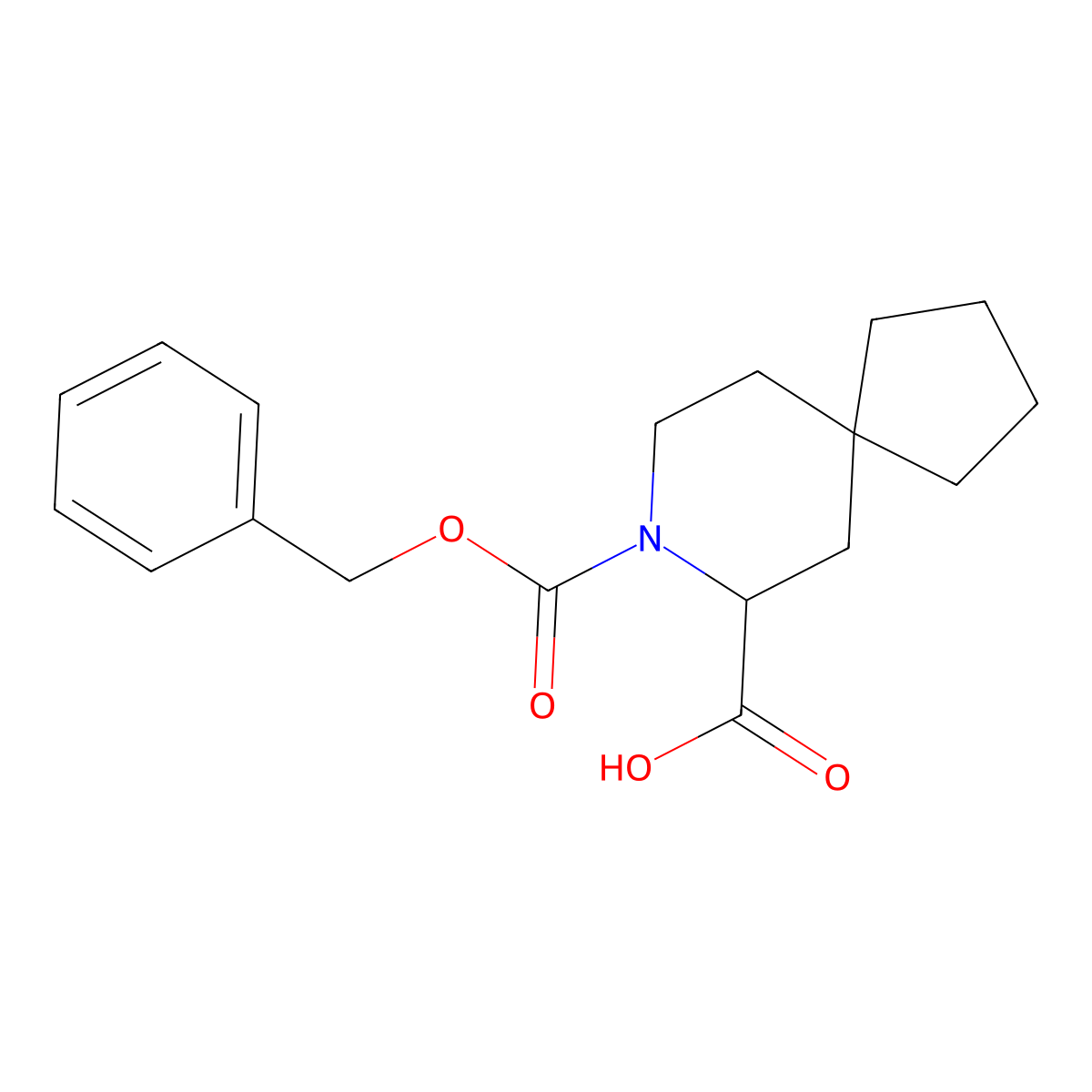 8-[(Benzyloxy)carbonyl]-8-azaspiro[4.5]decane-7-carboxylic acid molecular structure, CAS 2580180-28-3