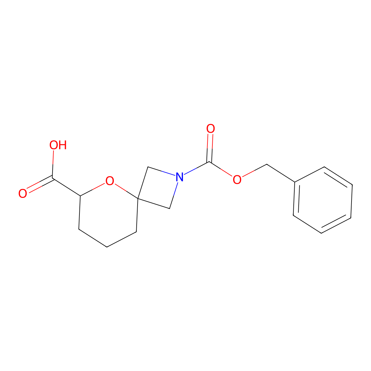 2-[(Benzyloxy)carbonyl]-5-oxa-2-azaspiro[3.5]nonane-6-carboxylic acid molecular structure, CAS 2580180-38-5