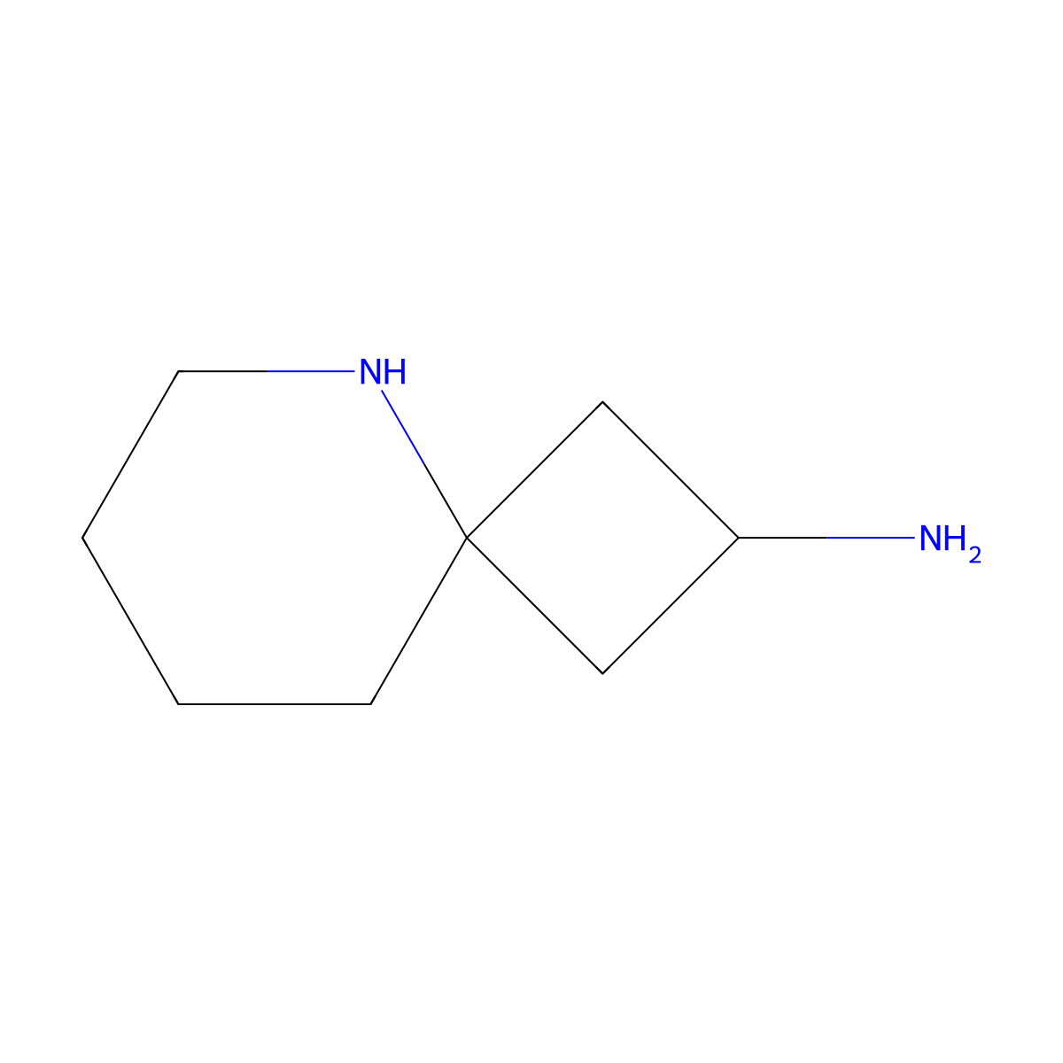 5-Azaspiro[3.5]nonan-2-amine molecular structure, CAS 2580180-43-2