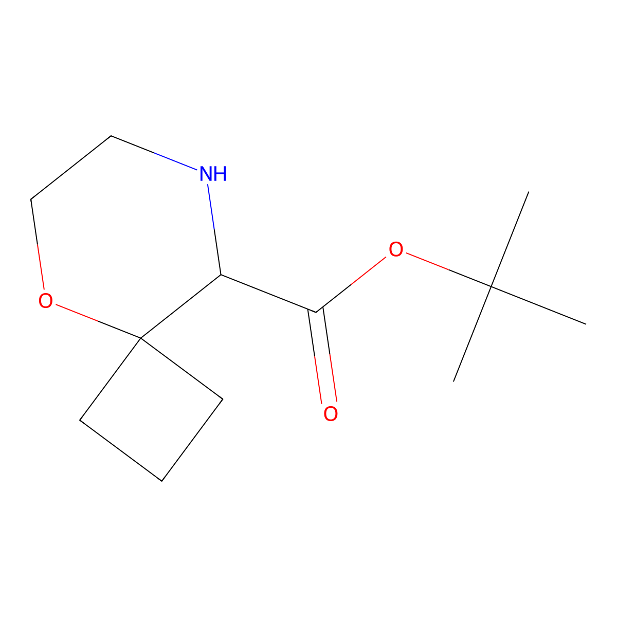 Tert-butyl 5-oxa-8-azaspiro[3.5]nonane-9-carboxylate molecular structure, CAS 2580180-45-4