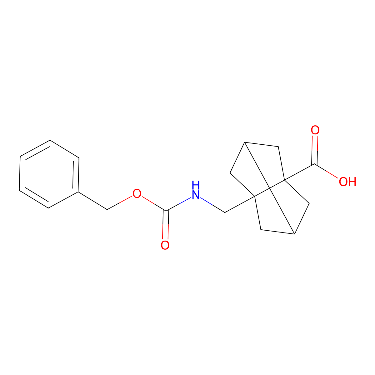 5-({[(Benzyloxy)carbonyl]amino}methyl)tricyclo[3.3.0.0,3,7]octane-1-carboxylic acid molecular structure, CAS 2580180-53-4