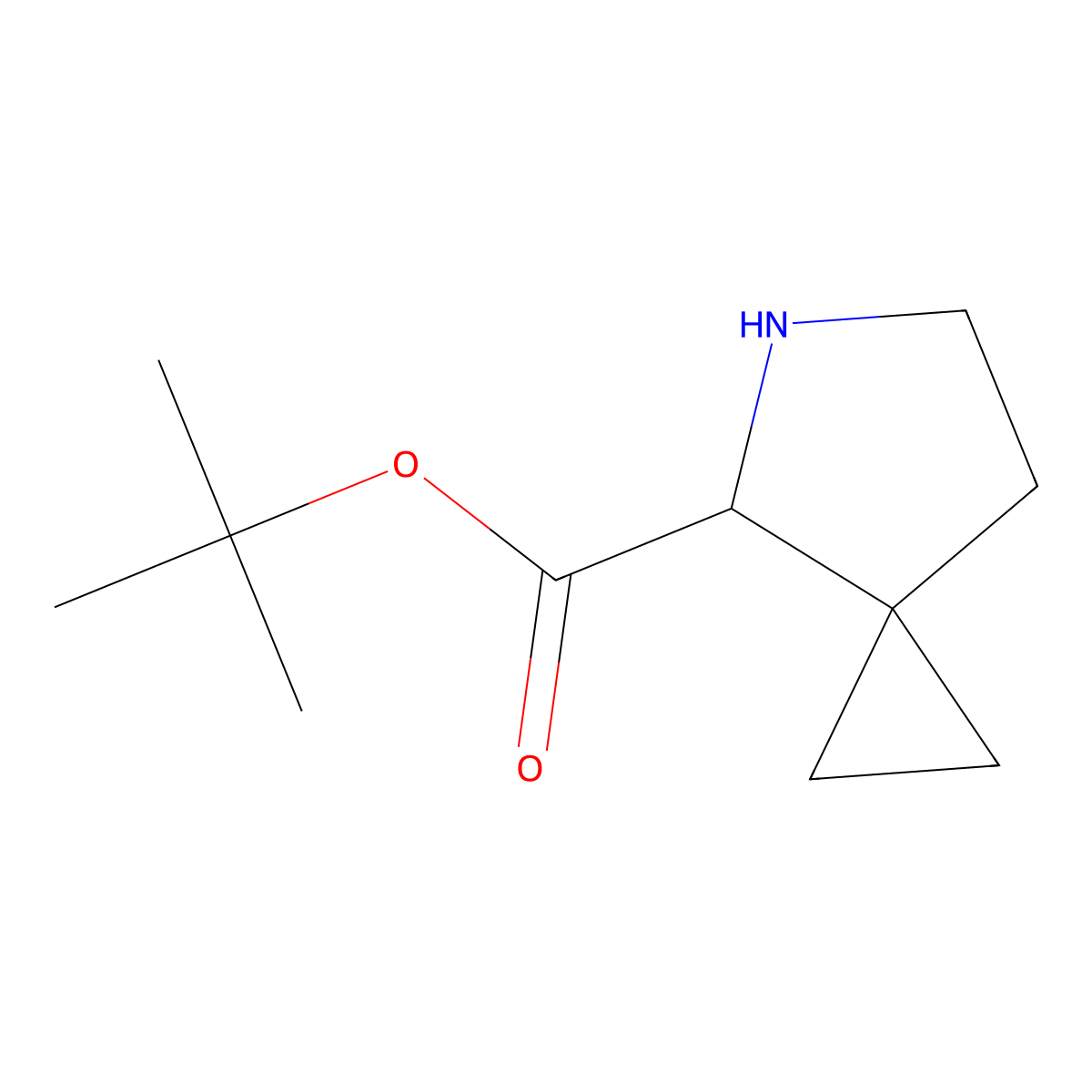 Tert-butyl 5-azaspiro[2.4]heptane-4-carboxylate molecular structure, CAS 2580180-79-4