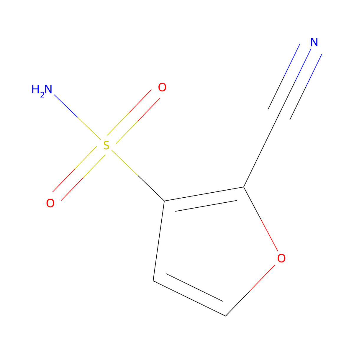 2-Cyanofuran-3-sulfonamide molecular structure, CAS 2580180-80-7