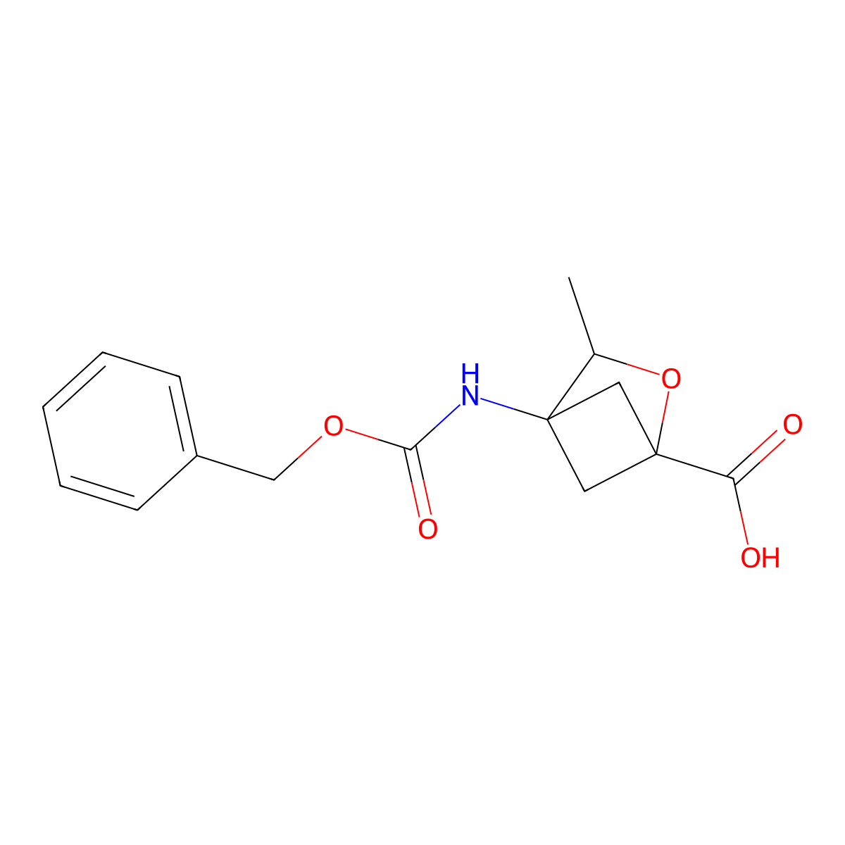 4-{[(Benzyloxy)carbonyl]amino}-3-methyl-2-oxabicyclo[2.1.1]hexane-1-carboxylic acid molecular structure, CAS 2580180-96-5