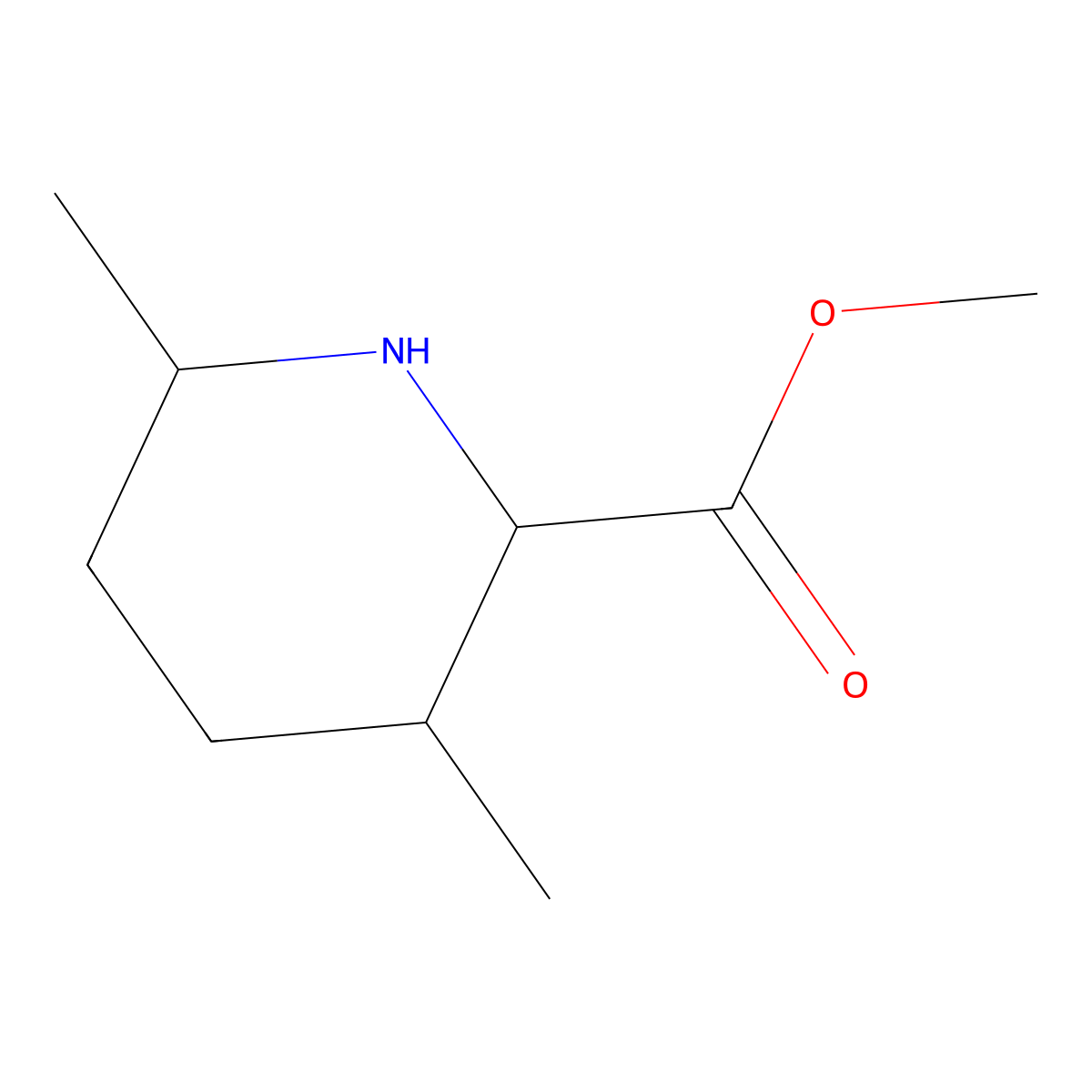 Methyl 3,6-dimethylpiperidine-2-carboxylate molecular structure, CAS 2580180-97-6