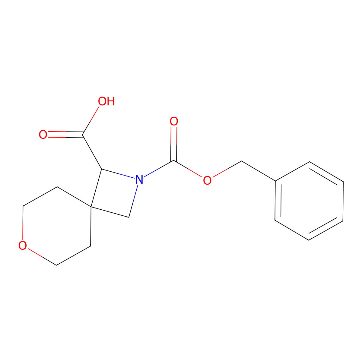 2-[(Benzyloxy)carbonyl]-7-oxa-2-azaspiro[3.5]nonane-1-carboxylic acid molecular structure, CAS 2580181-16-2