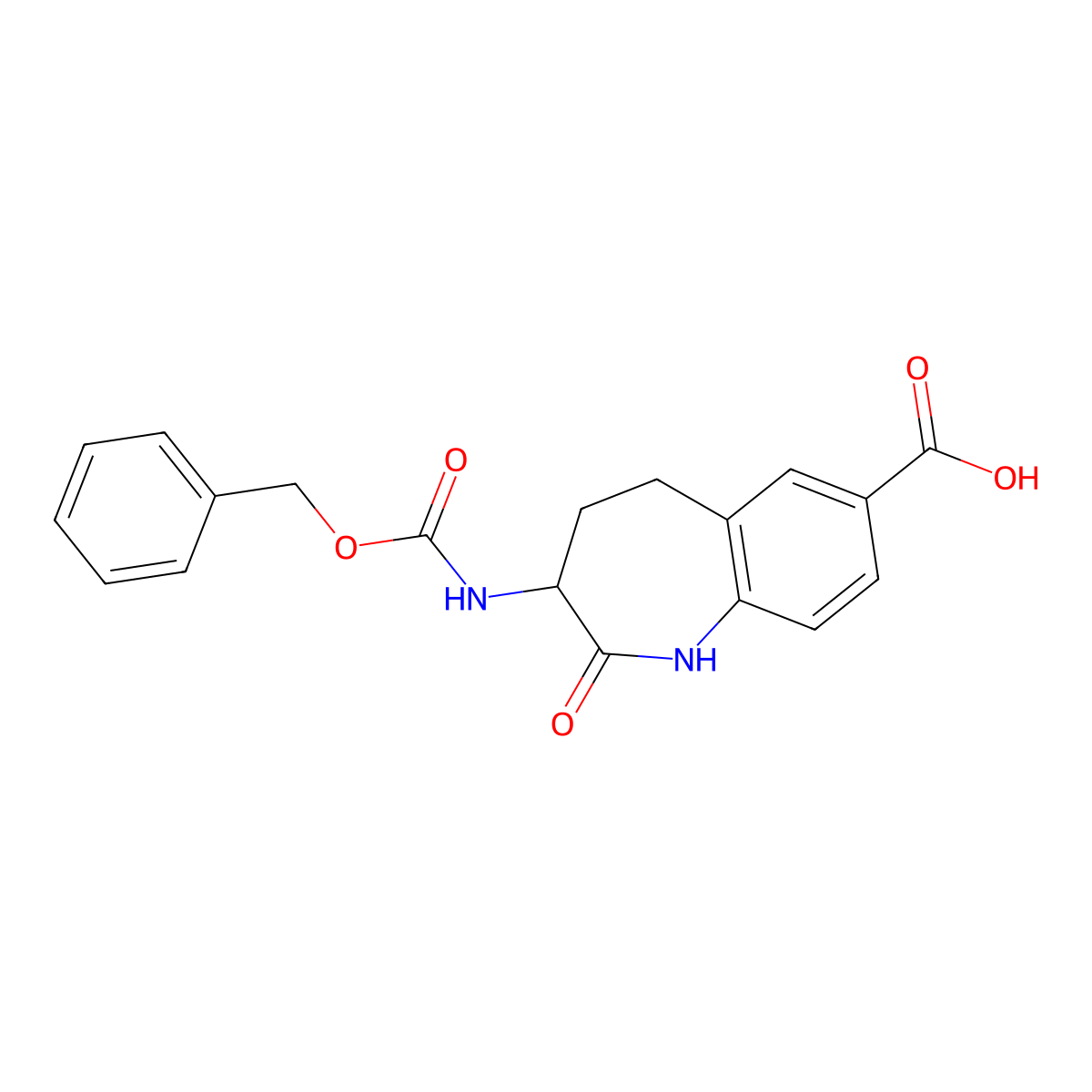3-{[(benzyloxy)carbonyl]amino}-2-oxo-2,3,4,5-tetrahydro-1H-1-benzazepine-7-carboxylic acid molecular structure, CAS 2580181-23-1
