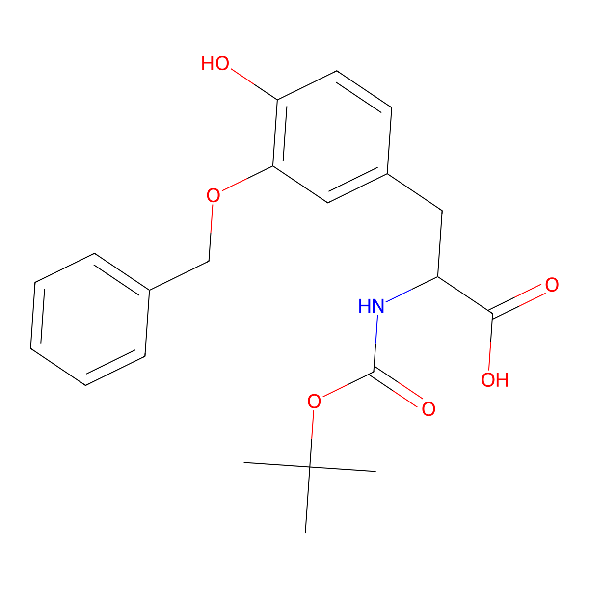 3-[3-(Benzyloxy)-4-hydroxyphenyl]-2-{[(tert-butoxy)carbonyl]amino}propanoic acid molecular structure, CAS 2580181-25-3