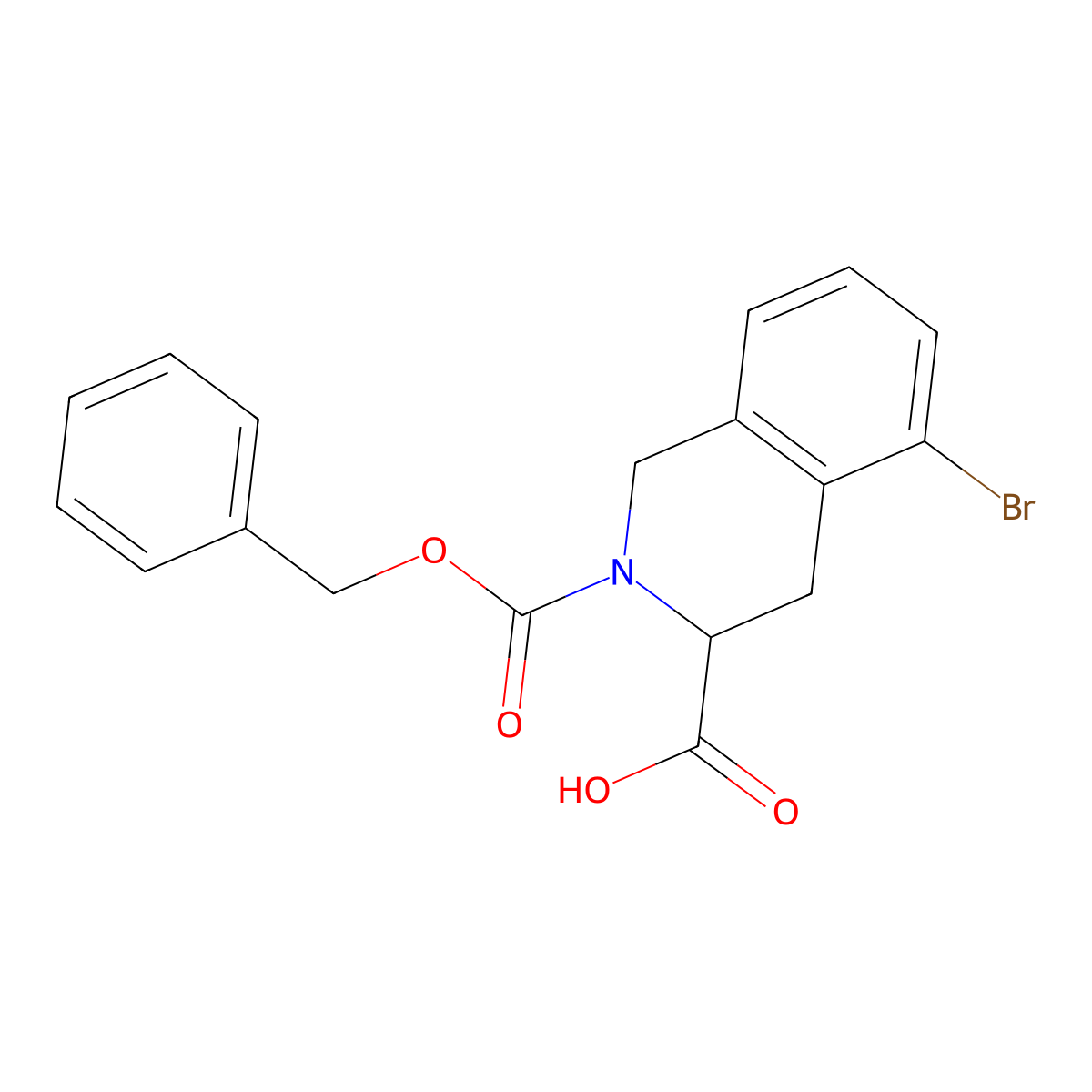 2-[(Benzyloxy)carbonyl]-5-bromo-1,2,3,4-tetrahydroisoquinoline-3-carboxylic acid molecular structure, CAS 2580181-30-0