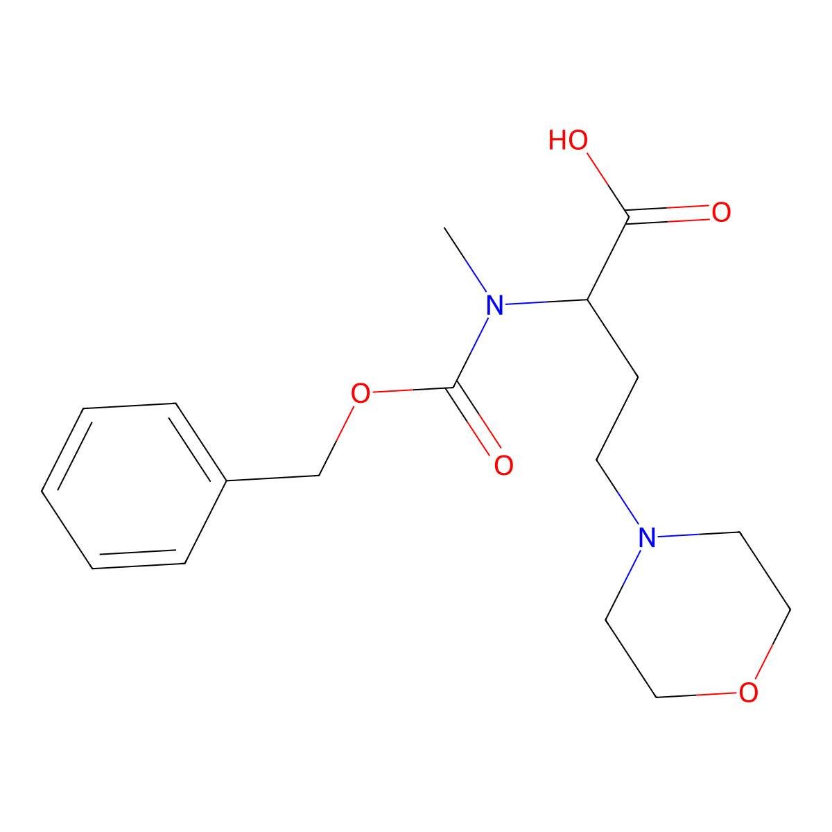2-{[(Benzyloxy)carbonyl](methyl)amino}-4-(morpholin-4-yl)butanoic acid molecular structure, CAS 2580181-33-3