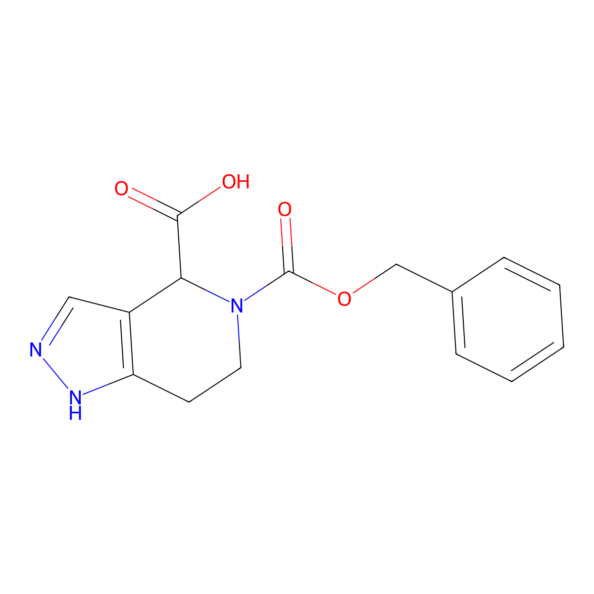 5-[(benzyloxy)carbonyl]-2H,4H,5H,6H,7H-pyrazolo[4,3-c]pyridine-4-carboxylic acid molecular structure, CAS 2580181-47-9