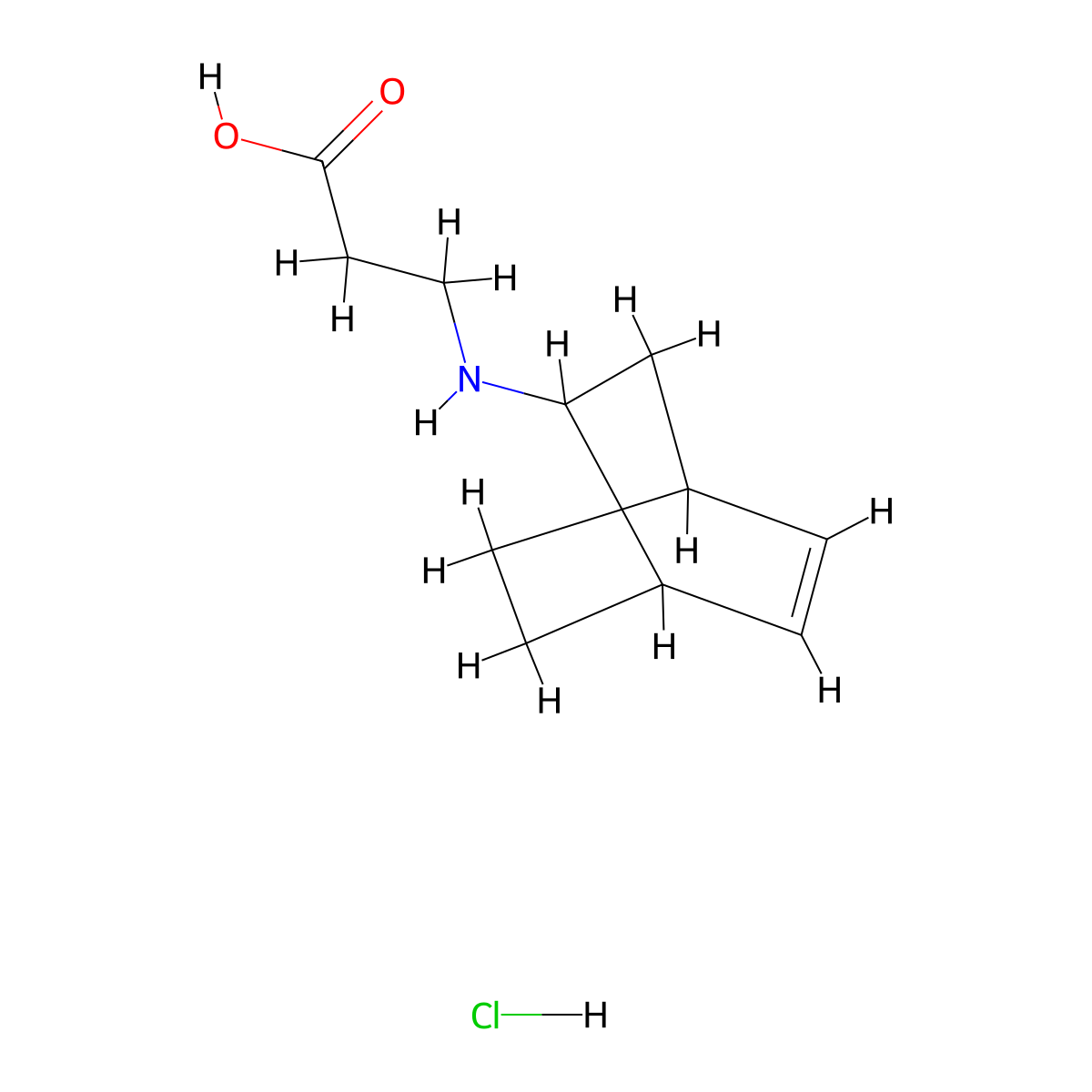 3-({Bicyclo[2.2.2]oct-5-en-2-yl}amino)propanoicacidhydrochloride molecular structure, CAS 2580181-55-9