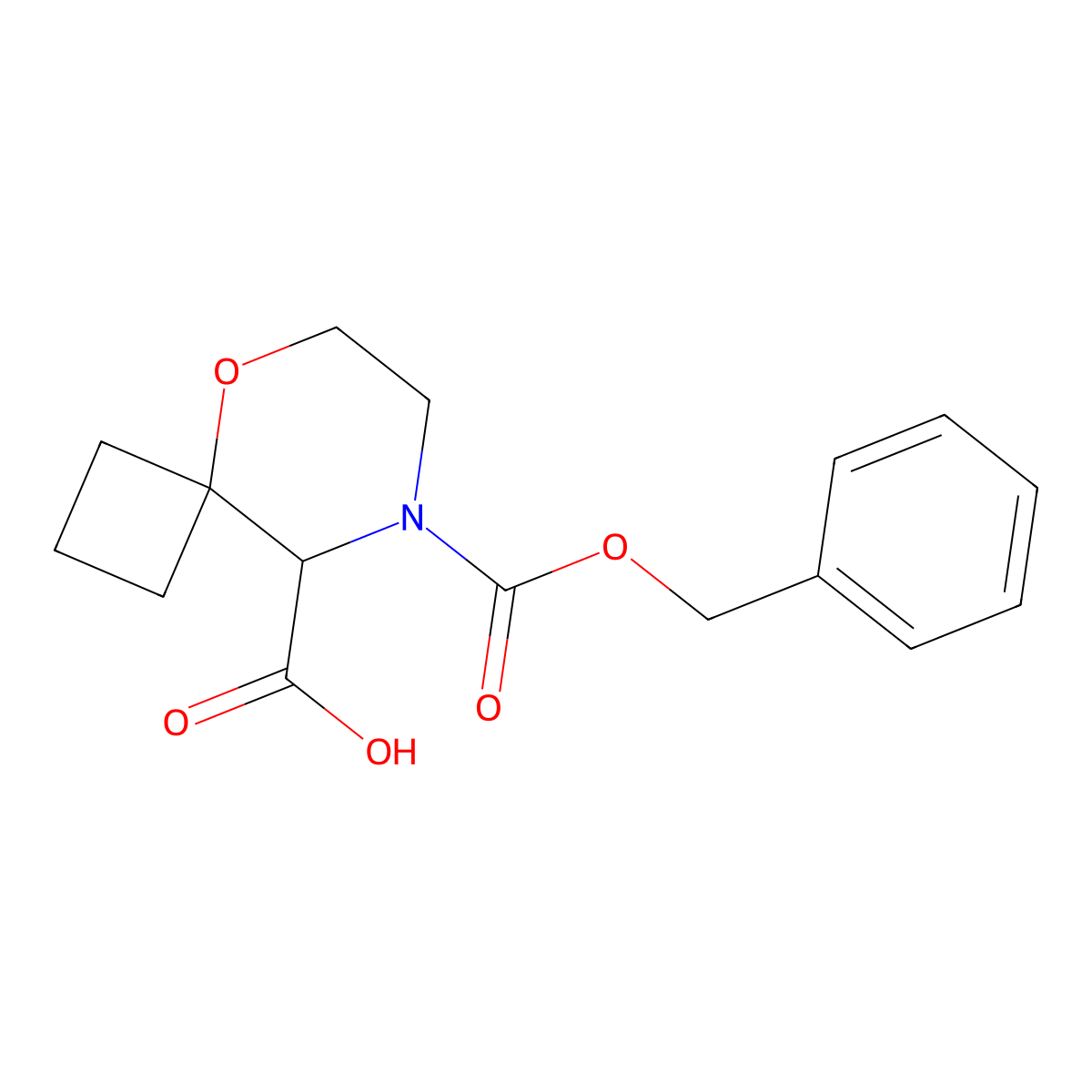 8-[(Benzyloxy)carbonyl]-5-oxa-8-azaspiro[3.5]nonane-9-carboxylic acid molecular structure, CAS 2580181-56-0