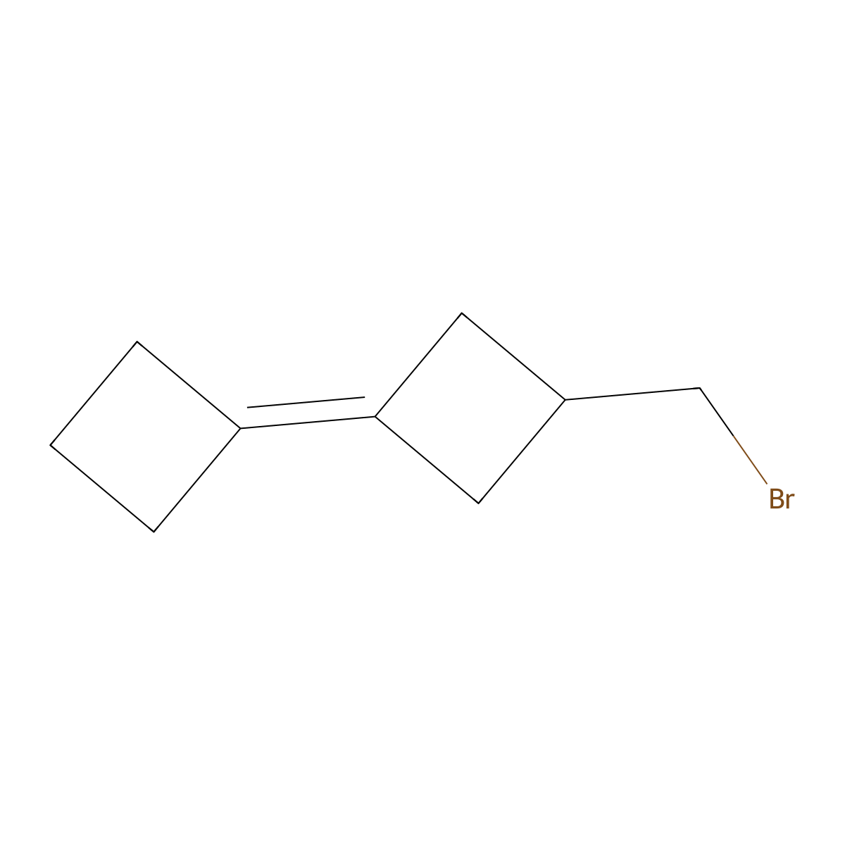 1-(Bromomethyl)-3-cyclobutylidenecyclobutane molecular structure, CAS 2580181-63-9