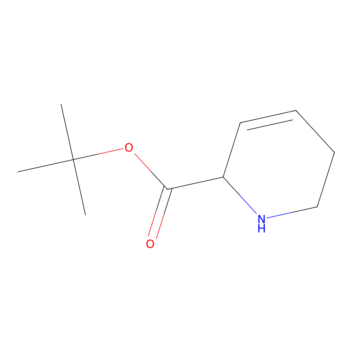 Tert-butyl 1,2,5,6-tetrahydropyridine-2-carboxylate molecular structure, CAS 2580181-67-3