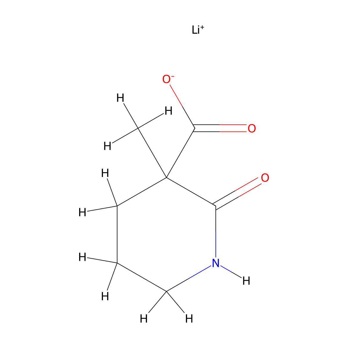 Lithium;3-methyl-2-oxopiperidine-3-carboxylate molecular structure, CAS 2580181-77-5