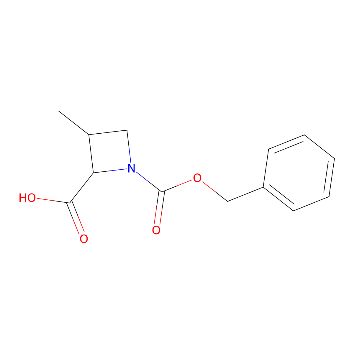 1-[(Benzyloxy)carbonyl]-3-methylazetidine-2-carboxylic acid molecular structure, CAS 2580181-78-6