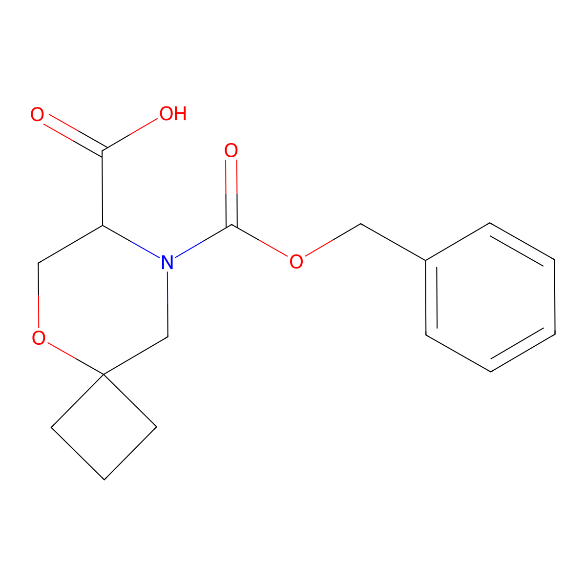 8-[(Benzyloxy)carbonyl]-5-oxa-8-azaspiro[3.5]nonane-7-carboxylic acid molecular structure, CAS 2580182-15-4