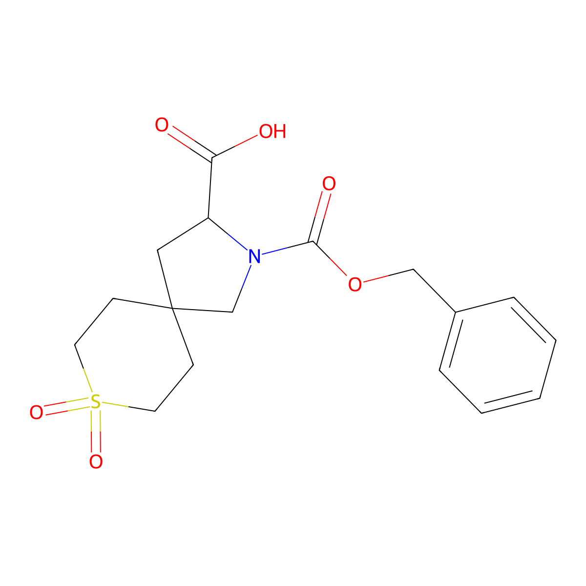 2-[(Benzyloxy)carbonyl]-8,8-dioxo-8lambda6-thia-2-azaspiro[4.5]decane-3-carboxylic acid molecular structure, CAS 2580182-31-4