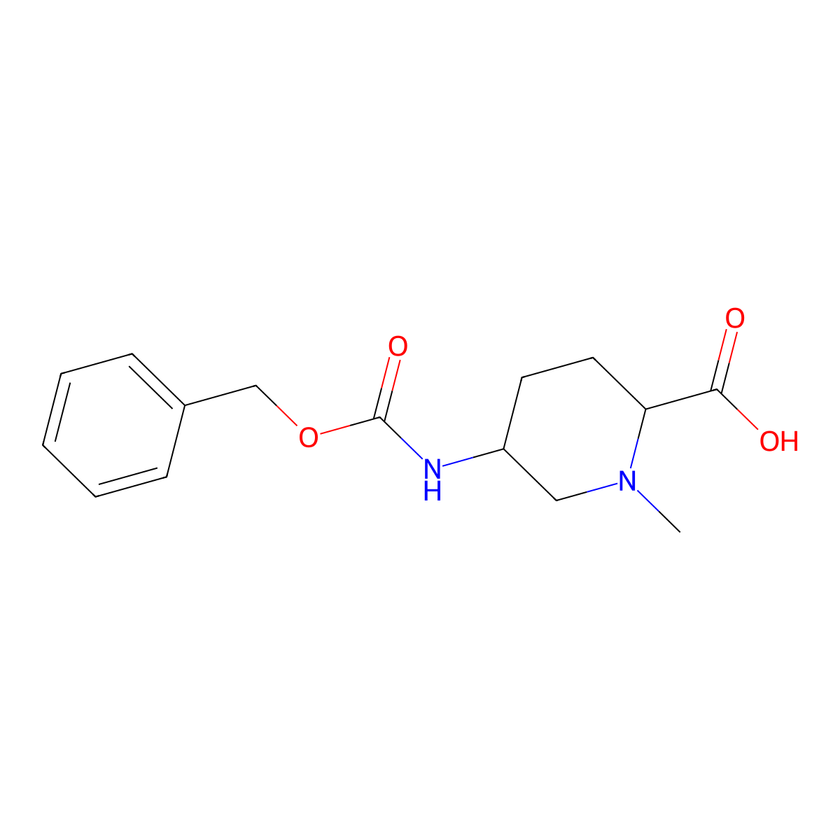 5-{[(Benzyloxy)carbonyl]amino}-1-methylpiperidine-2-carboxylic acid molecular structure, CAS 2580182-38-1