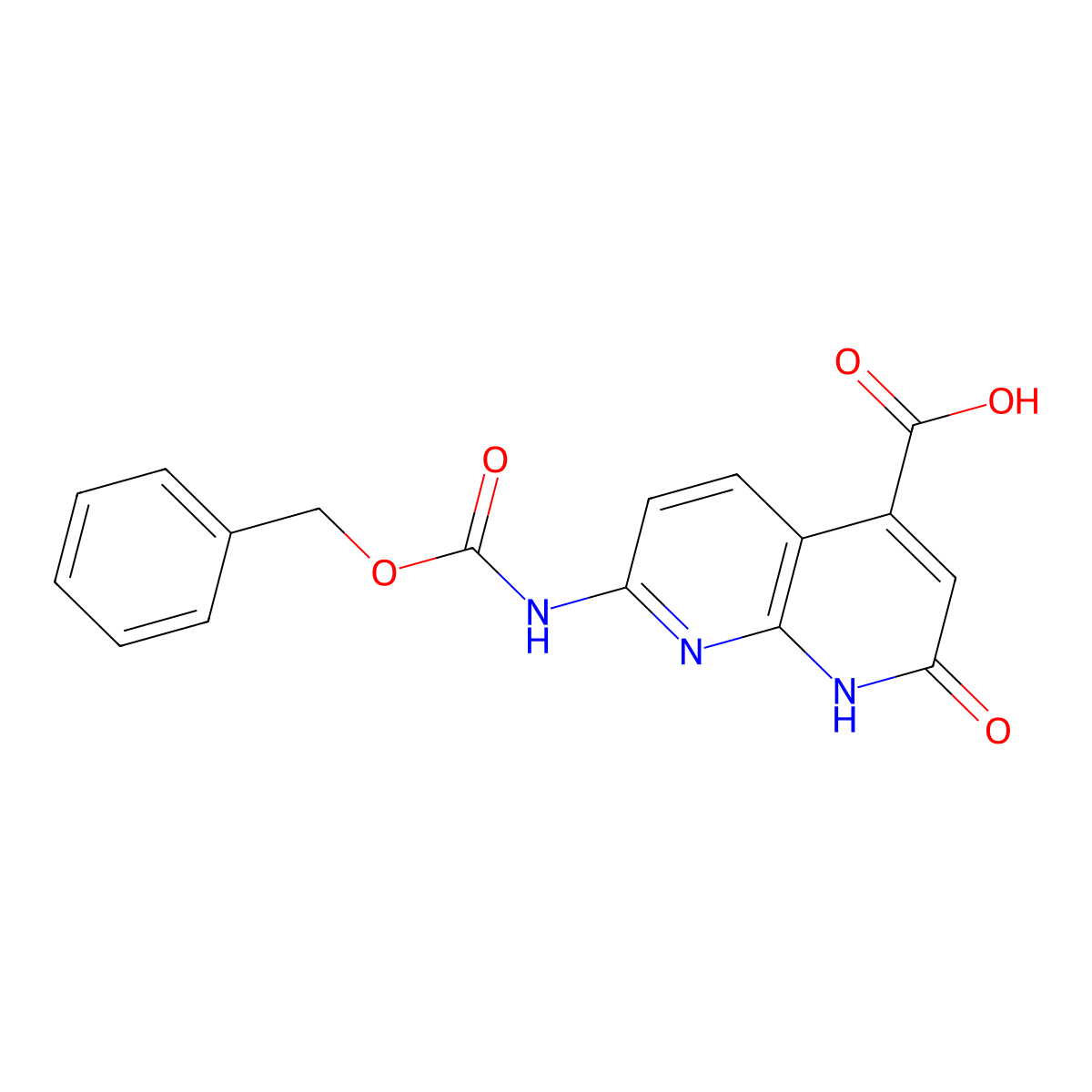 7-{[(Benzyloxy)carbonyl]amino}-2-hydroxy-1,8-naphthyridine-4-carboxylic acid molecular structure, CAS 2580182-50-7
