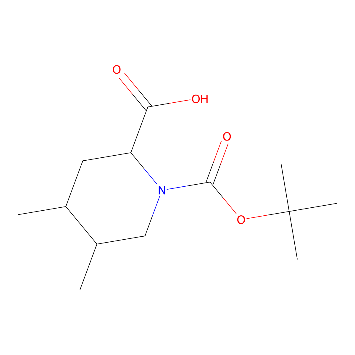 1-[(Tert-butoxy)carbonyl]-4,5-dimethylpiperidine-2-carboxylic acid molecular structure, CAS 2580182-54-1