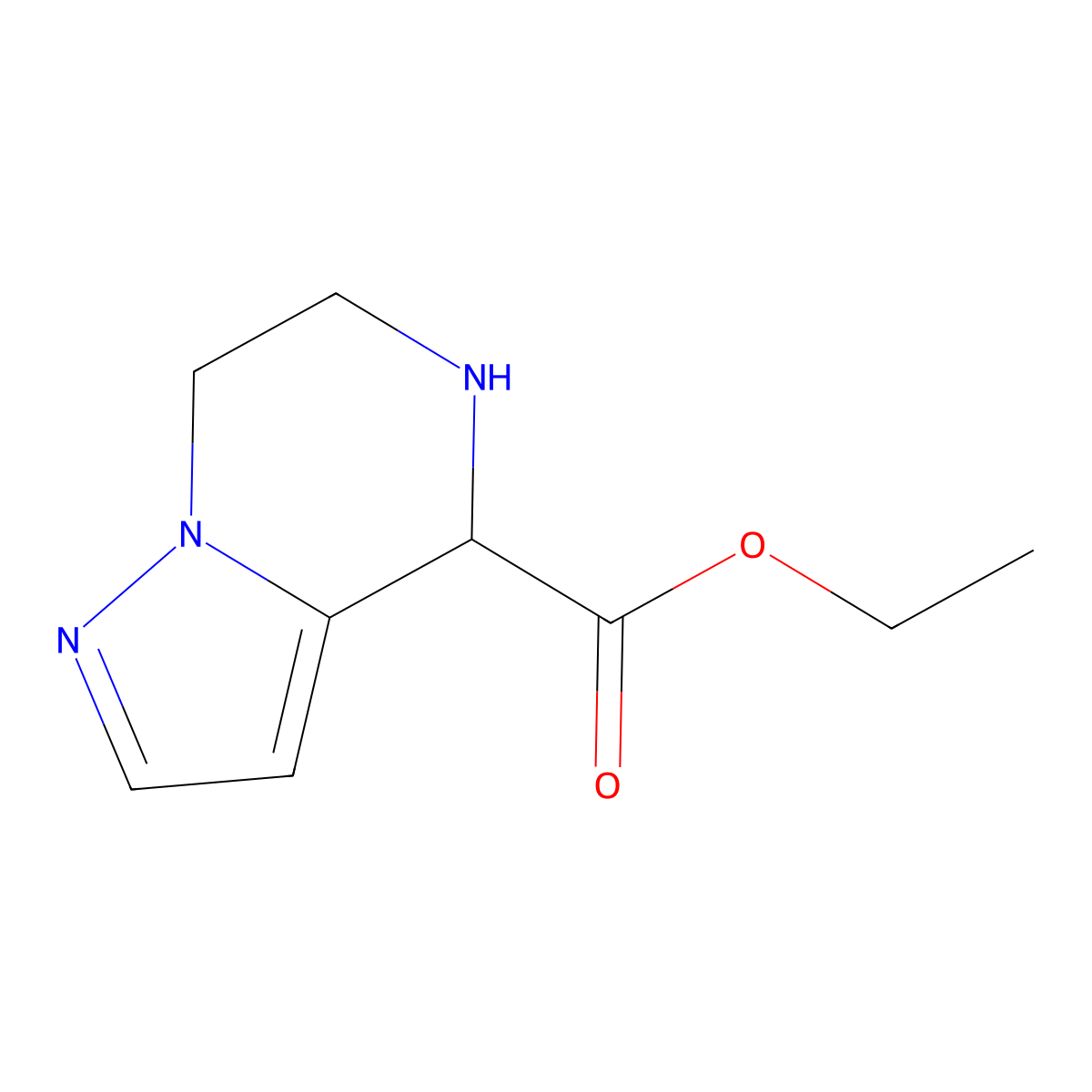 ethyl 4H,5H,6H,7H-pyrazolo[1,5-a]pyrazine-4-carboxylate molecular structure, CAS 2580182-55-2