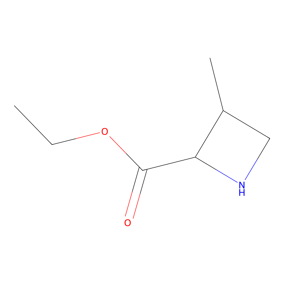 Ethyl 3-methylazetidine-2-carboxylate molecular structure, CAS 2580182-77-8