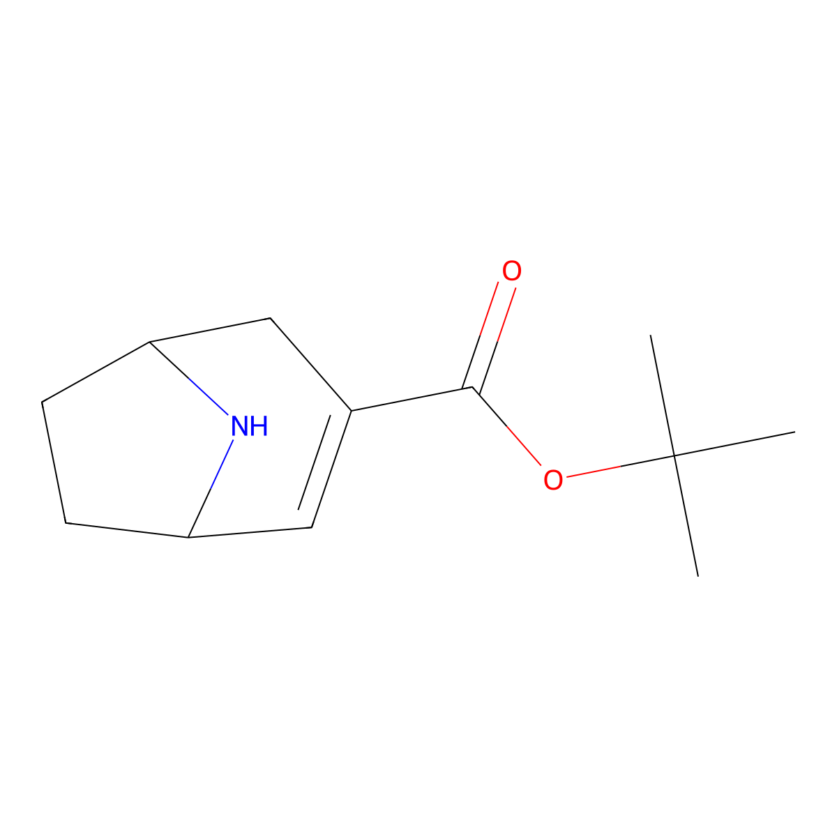 Tert-butyl 8-azabicyclo[3.2.1]oct-2-ene-3-carboxylate molecular structure, CAS 2580182-78-9