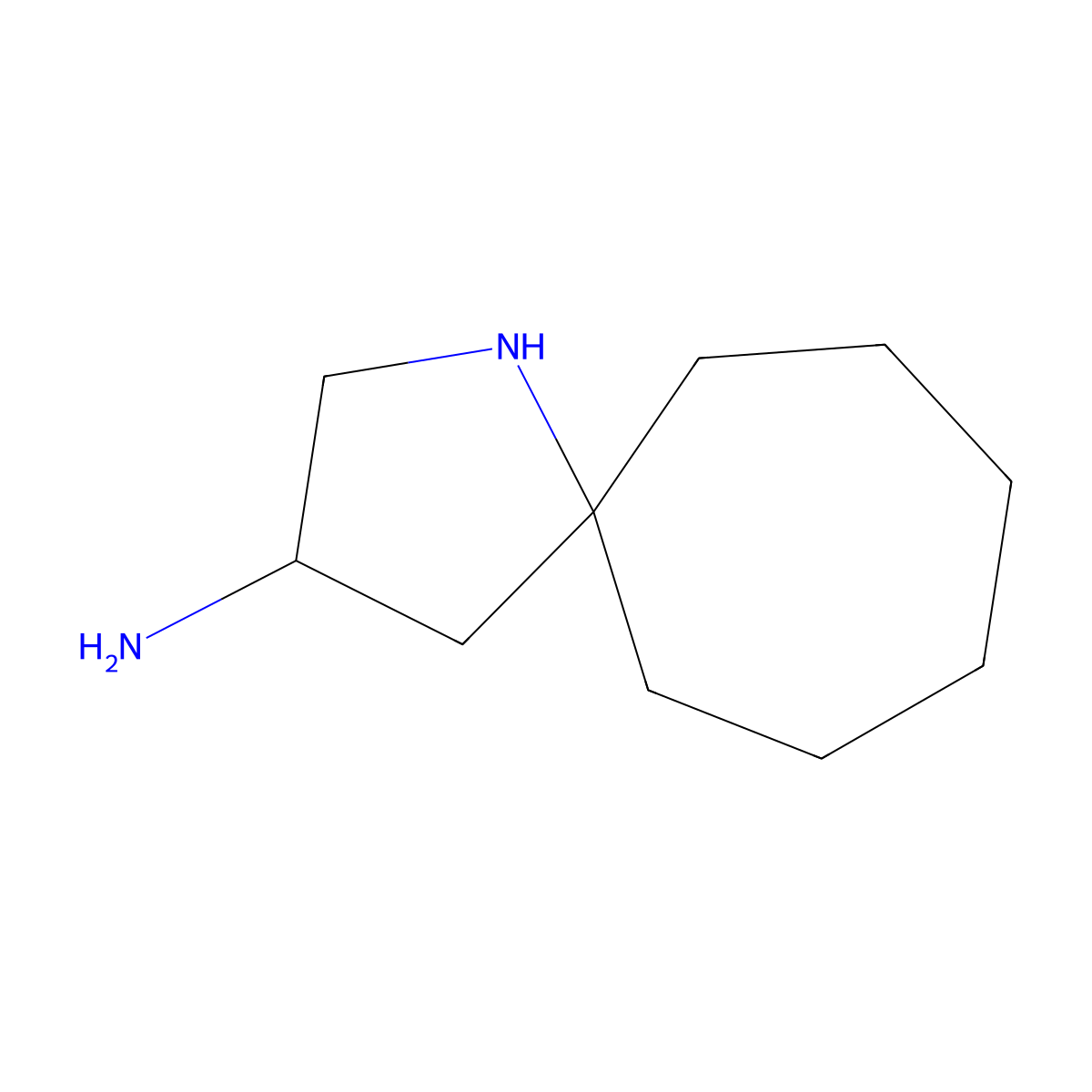 1-Azaspiro[4.6]undecan-3-amine molecular structure, CAS 2580182-79-0