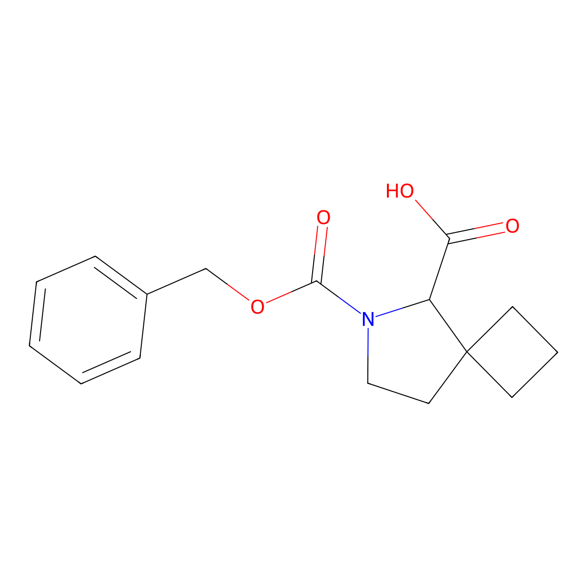 6-[(Benzyloxy)carbonyl]-6-azaspiro[3.4]octane-5-carboxylic acid molecular structure, CAS 2580182-87-0