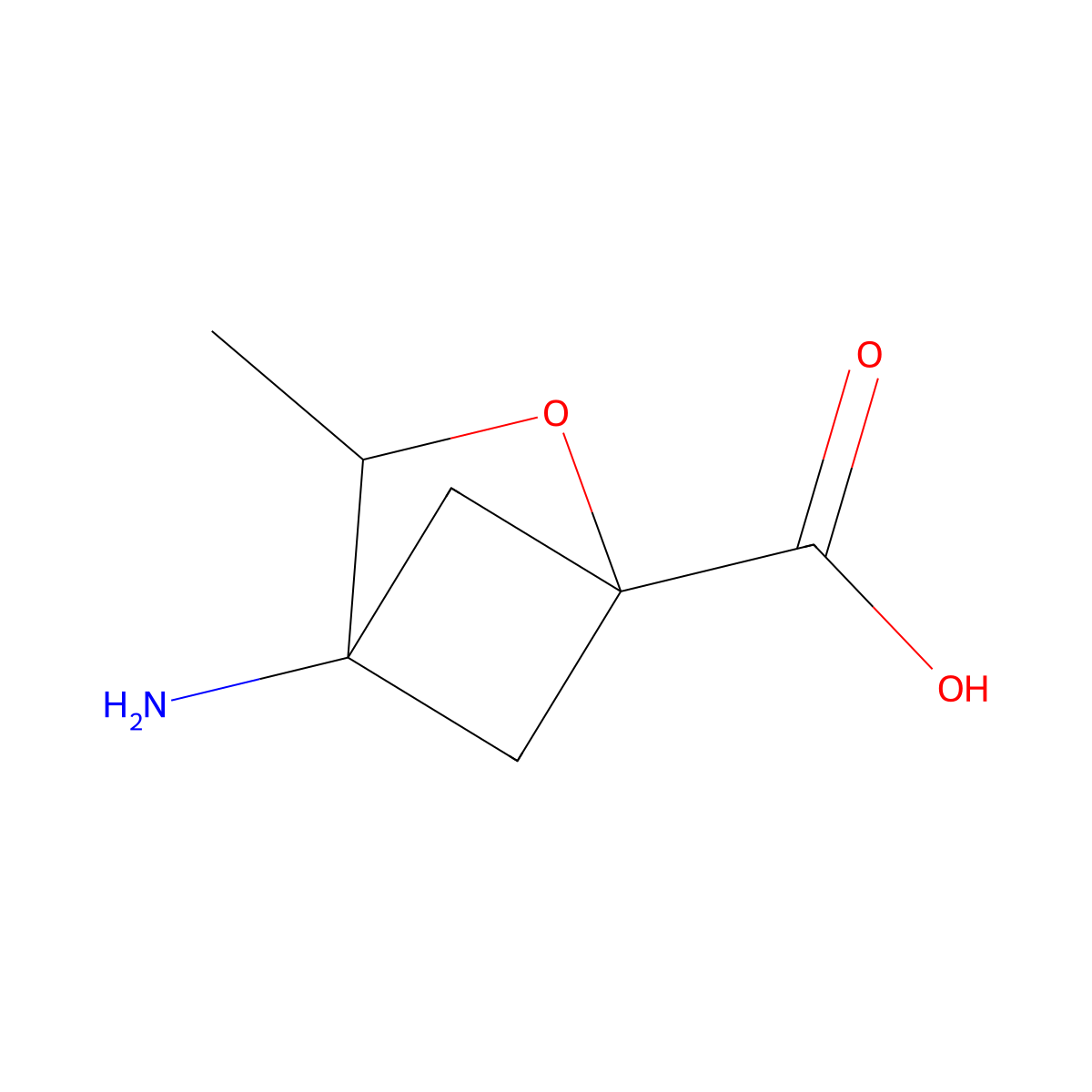 4-Amino-3-methyl-2-oxabicyclo[2.1.1]hexane-1-carboxylic acid molecular structure, CAS 2580183-09-9