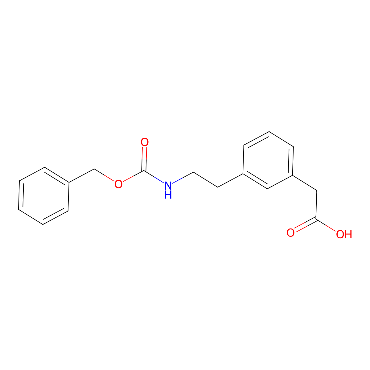 2-[3-(2-{[(Benzyloxy)carbonyl]amino}ethyl)phenyl]acetic acid molecular structure, CAS 2580183-21-5