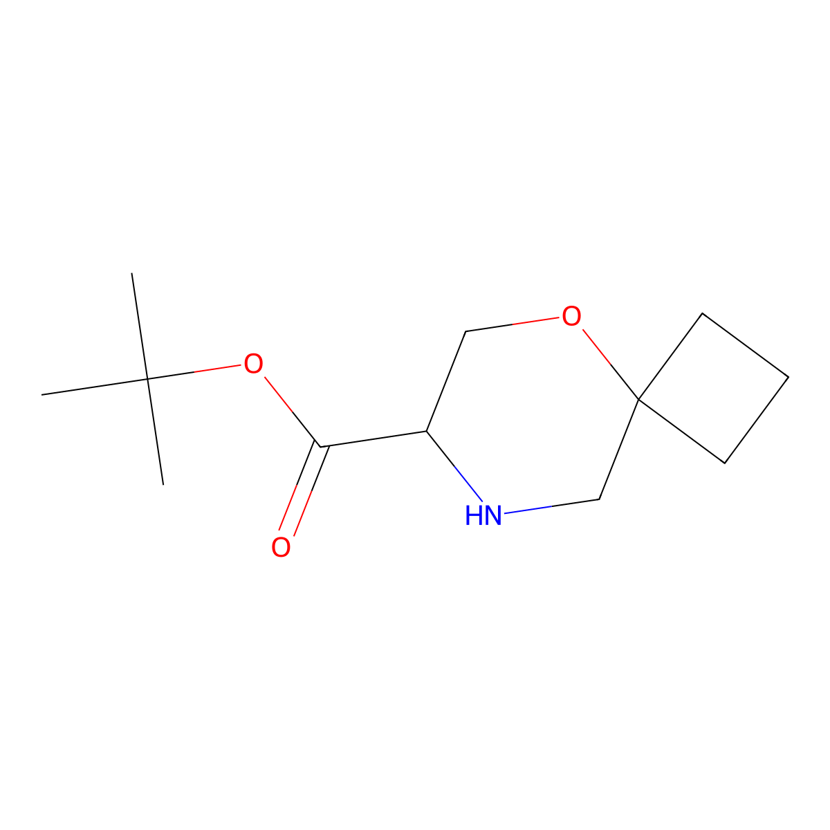 Tert-butyl 5-oxa-8-azaspiro[3.5]nonane-7-carboxylate molecular structure, CAS 2580183-22-6