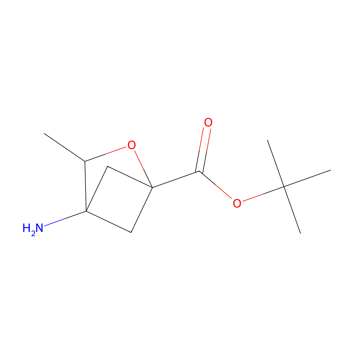 Tert-butyl 4-amino-3-methyl-2-oxabicyclo[2.1.1]hexane-1-carboxylate molecular structure, CAS 2580183-31-7
