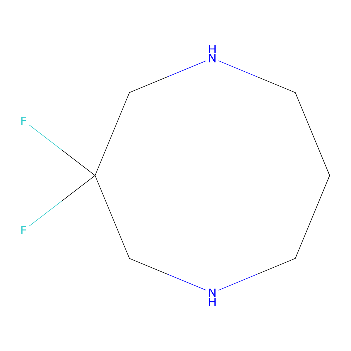 3,3-Difluoro-1,5-diazocane molecular structure, CAS 2580183-40-8