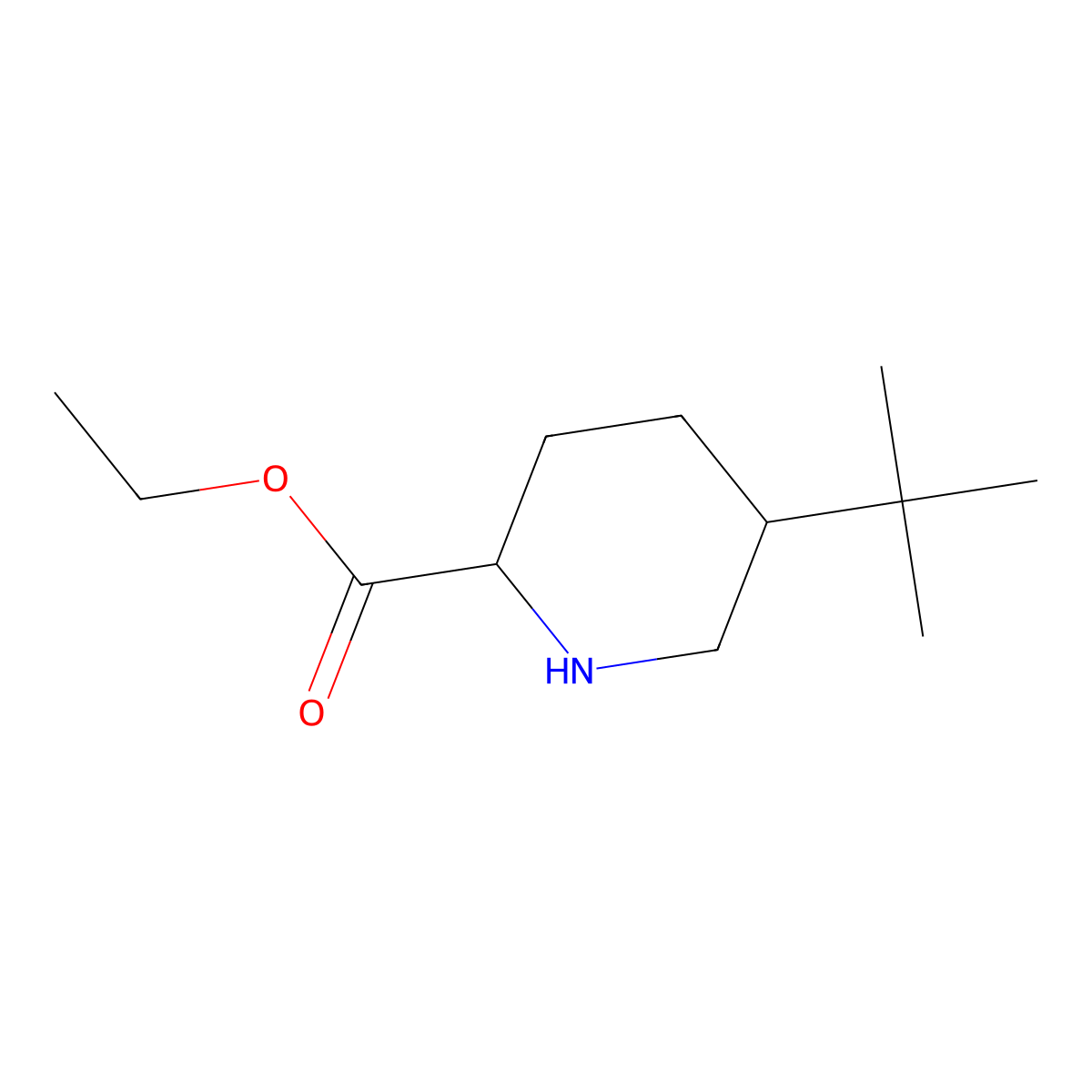 Ethyl 5-tert-butylpiperidine-2-carboxylate molecular structure, CAS 2580183-53-3