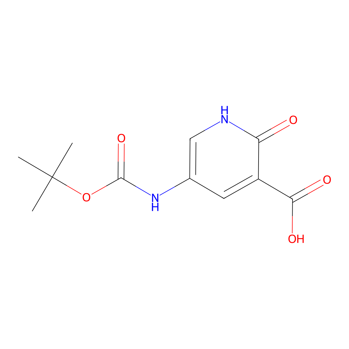 5-{[(Tert-butoxy)carbonyl]amino}-2-hydroxypyridine-3-carboxylic acid molecular structure, CAS 2580183-58-8