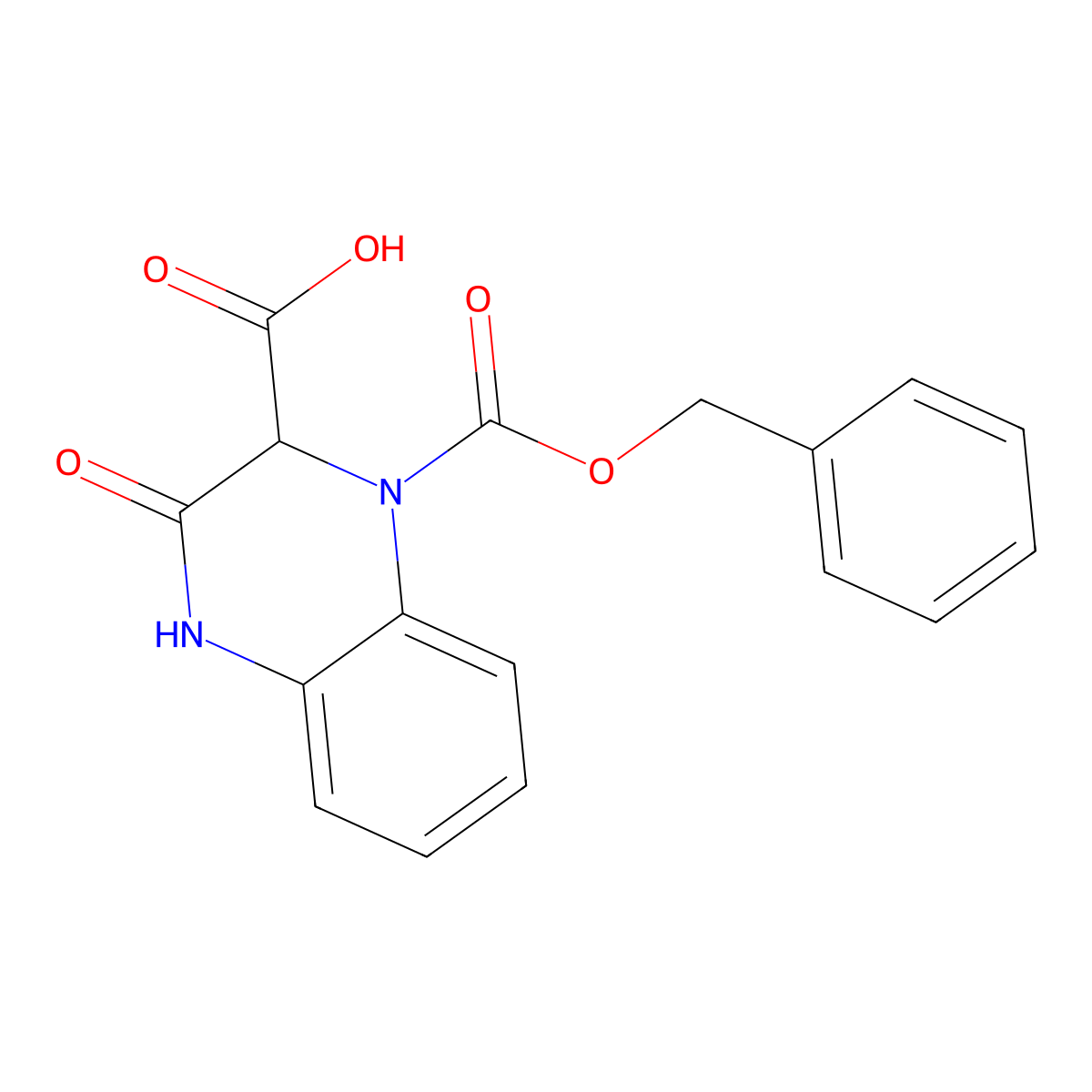 1-[(Benzyloxy)carbonyl]-3-oxo-1,2,3,4-tetrahydroquinoxaline-2-carboxylic acid molecular structure, CAS 2580183-72-6