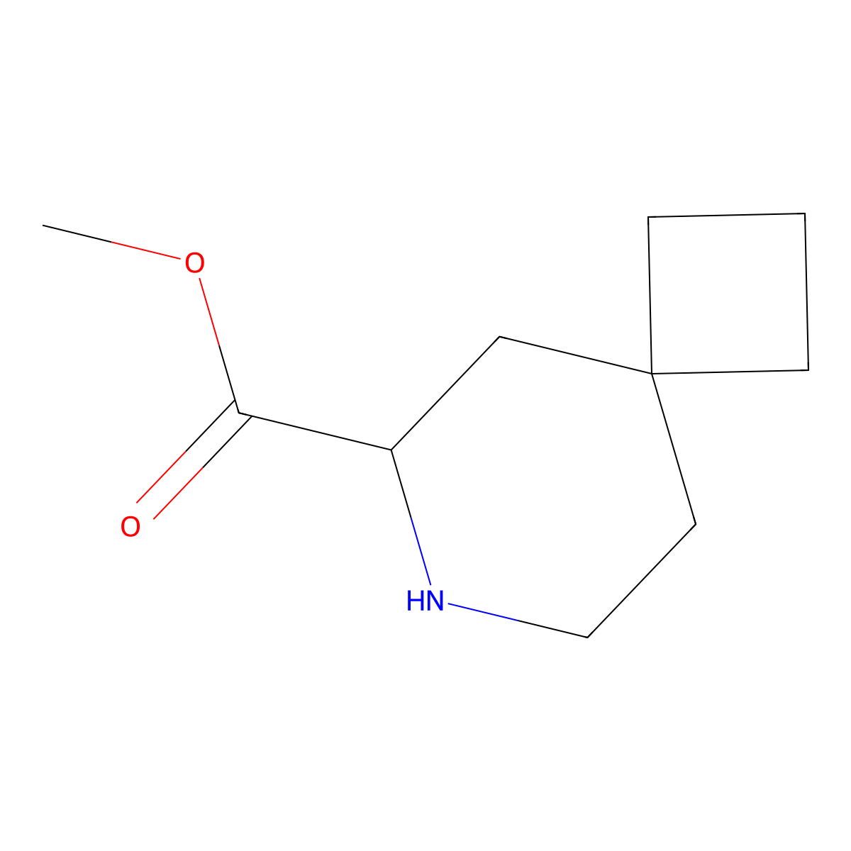 Methyl 7-azaspiro[3.5]nonane-6-carboxylate molecular structure, CAS 2580183-74-8