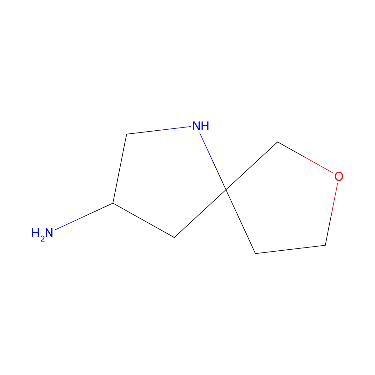 7-Oxa-1-azaspiro[4.4]nonan-3-amine molecular structure, CAS 2580183-87-3