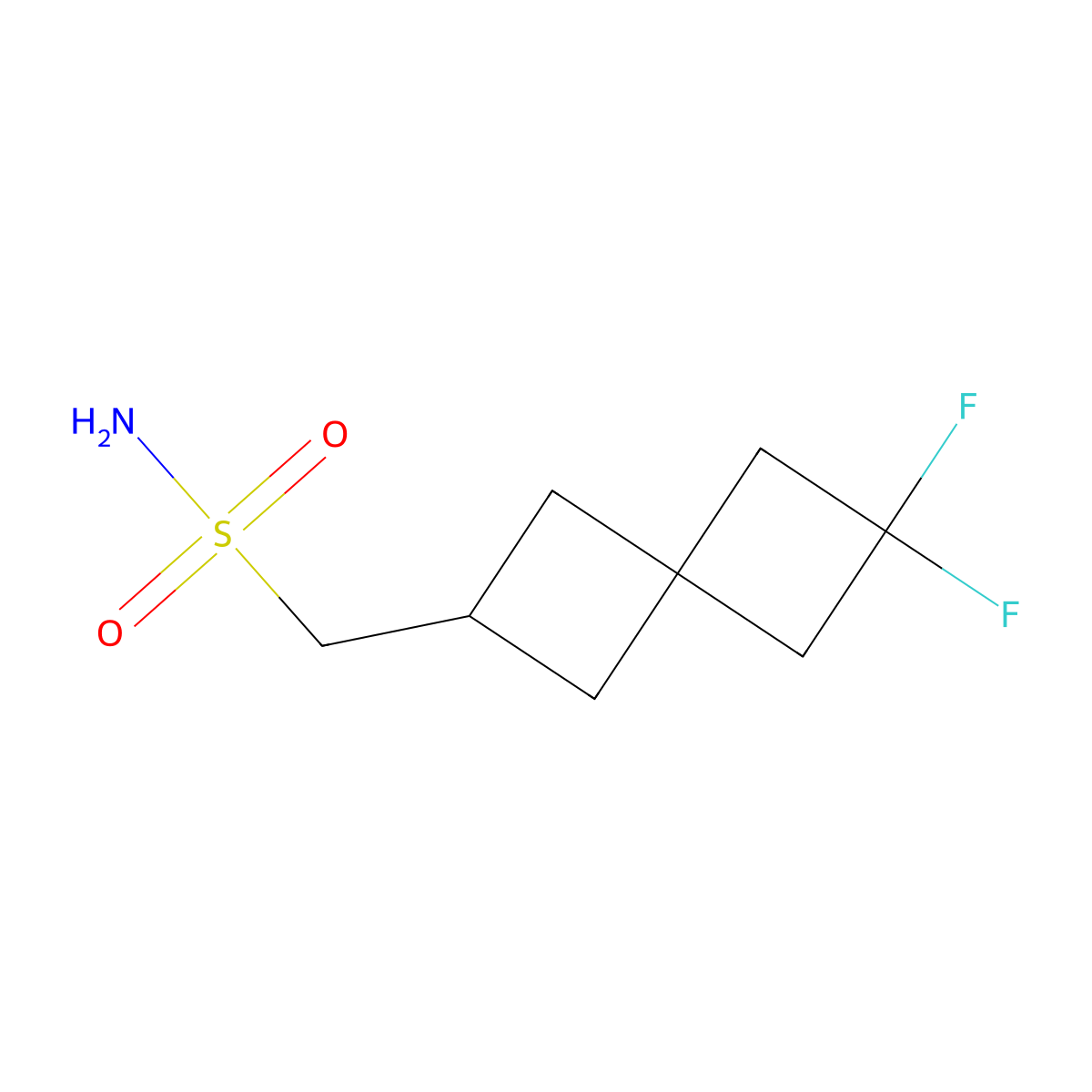 {6,6-Difluorospiro[3.3]heptan-2-yl}methanesulfonamide molecular structure, CAS 2580184-14-9